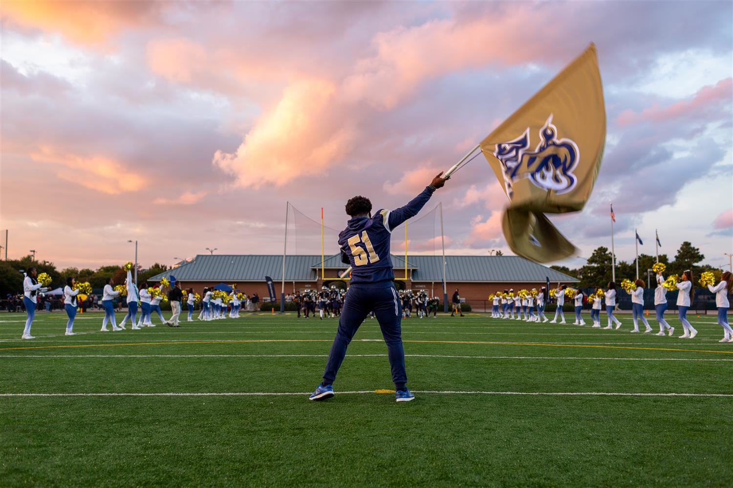  Granby player waving flag